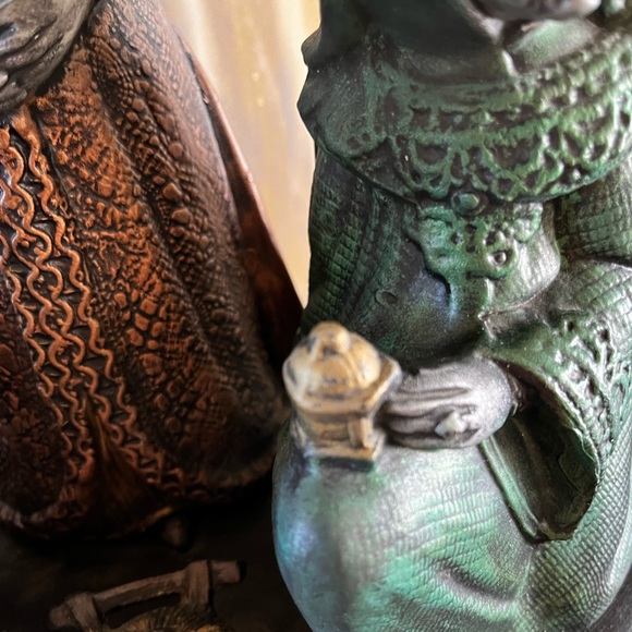 Three Wise Men or Three Kings unique ceramic bronze like art - Picture 6 of 12